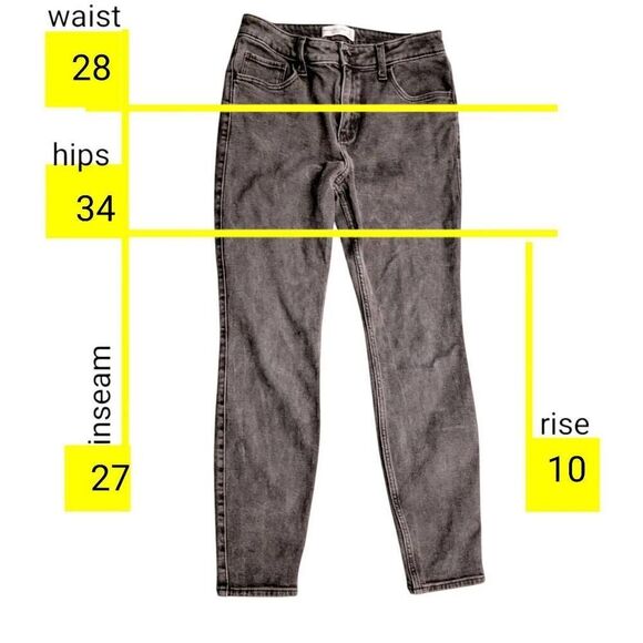 Abercrombie & Fitch Faded Black Premium Denim The High Rise Skinny Jeans - Picture 3 of 10